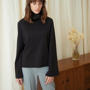 Luna Soft Black Turtleneck